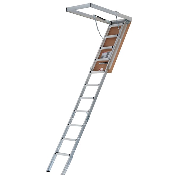 Attic Ladder, Aluminum, 375 lb Load Capacity